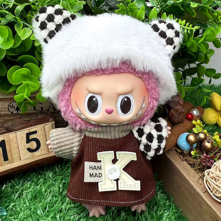 Suitable for labubu clothes labubu baby clothes 17cm plush vinyl can be worn for the first and second generations