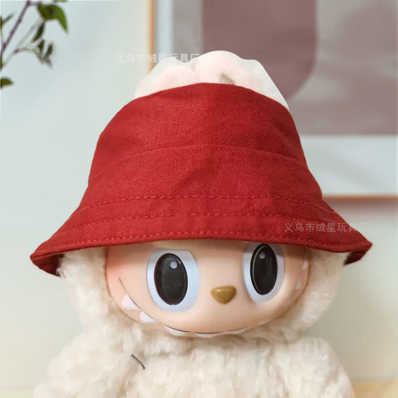 Labubu clothes bucket hat doll overalls hat two-piece set doll doll clothes accessories change