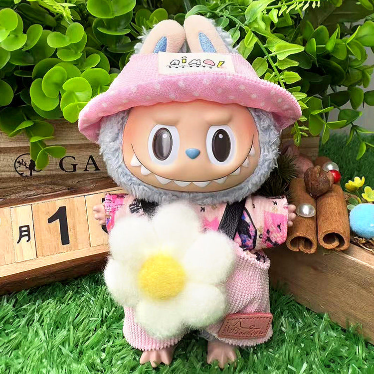 Suitable for labubu clothes labubu baby clothes 17cm plush vinyl can be worn for the first and second generations