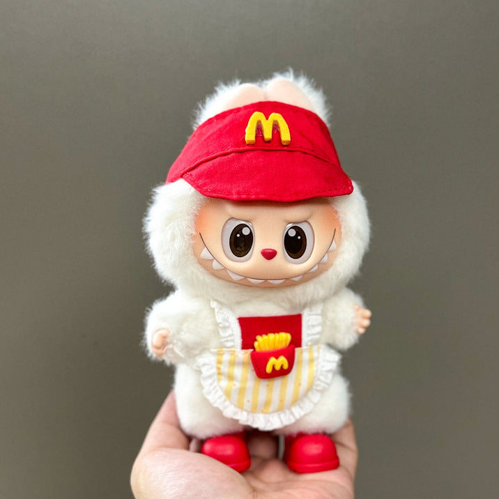Only the clothes are suitable for Labubu baby clothes, the first, second and third generations labubu clothes, 17cm vinyl pendant, doll set.
