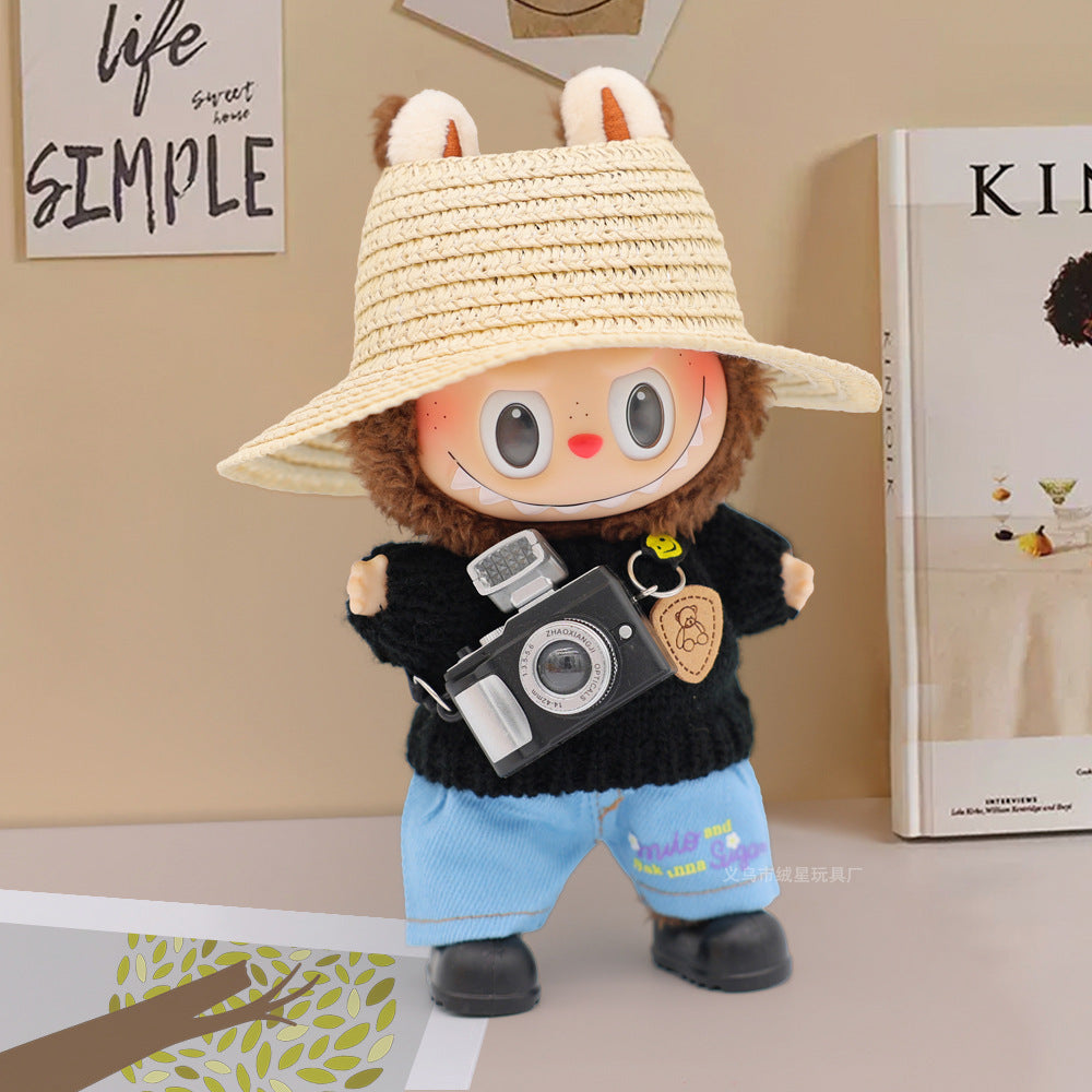 Labubu clothes cute vinyl doll one two three generations labubu baby clothes set sit party accessories