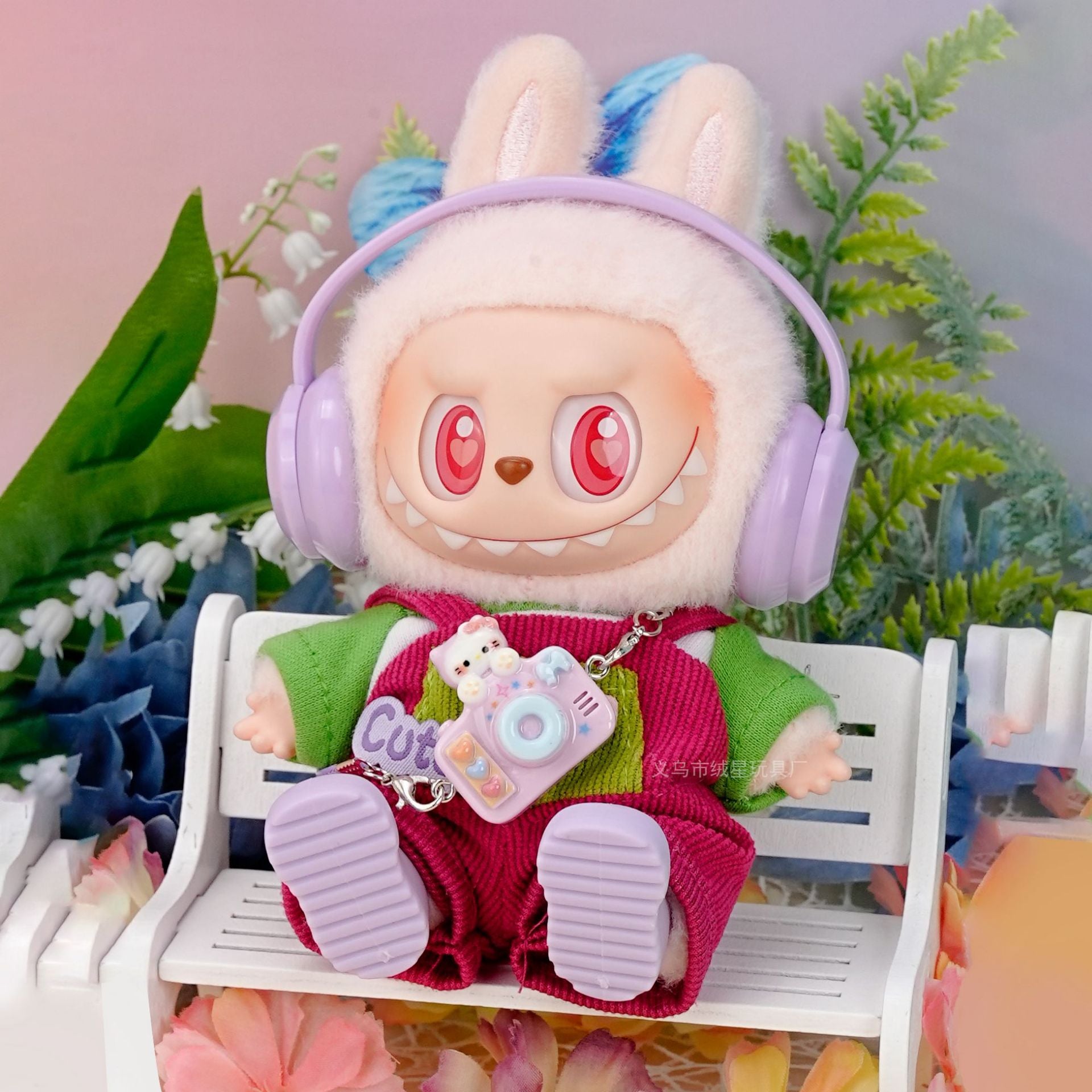 Labubu clothes cute vinyl doll one two three generations labubu baby clothes set sit party accessories