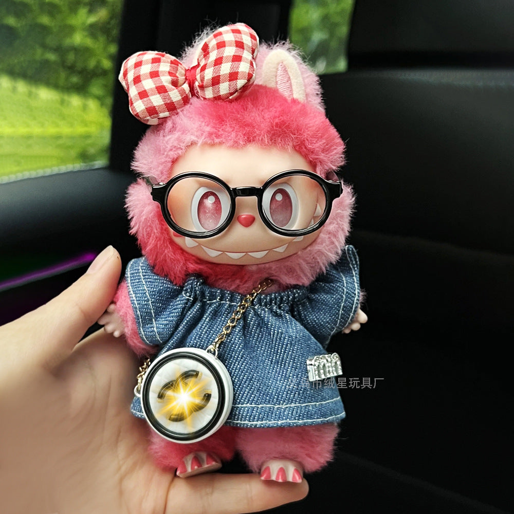 Labubu clothes cute vinyl doll one two three generations labubu baby clothes set sit party accessories