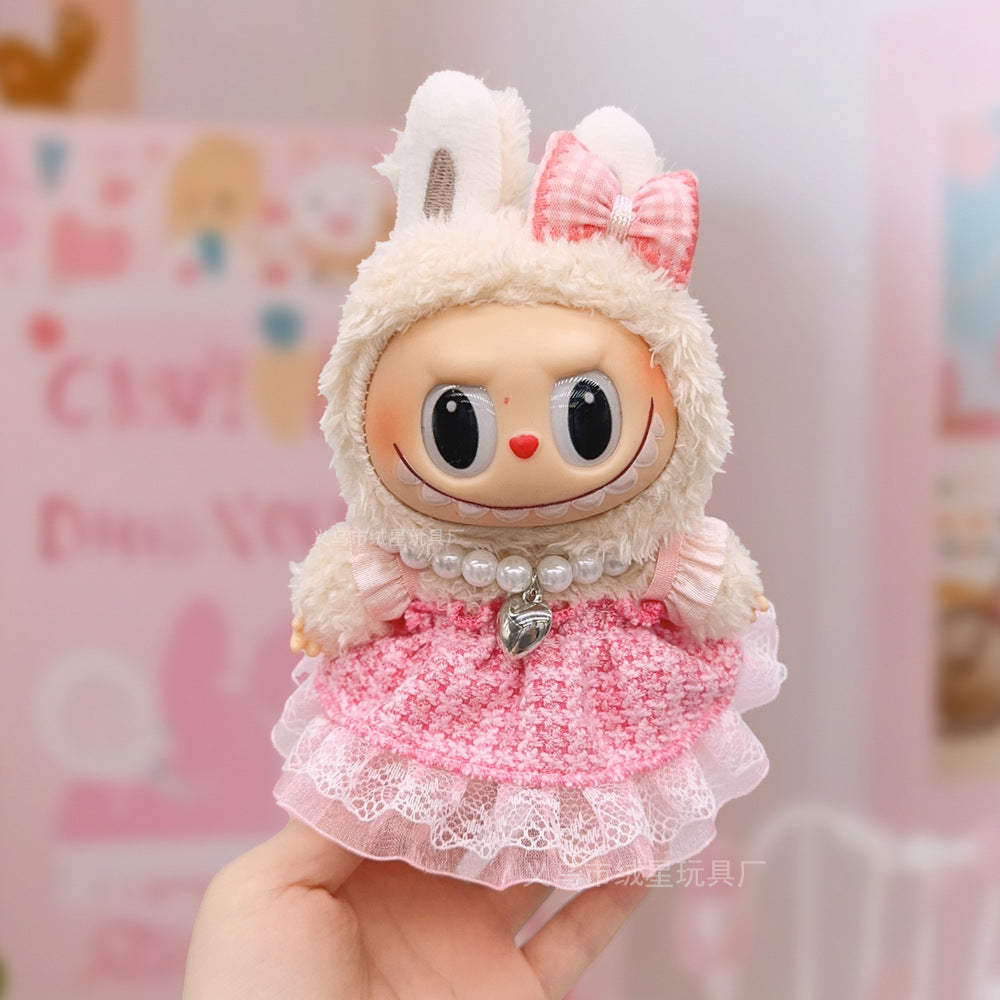 Labubu baby clothes collection creative 17cm doll wearing set labubu vinyl doll clothes accessories