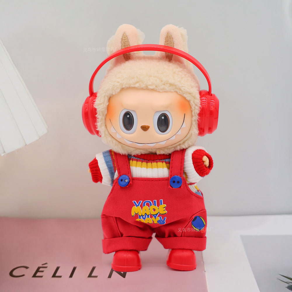 Labubu clothes cute vinyl doll one two three generations labubu baby clothes set sit party accessories