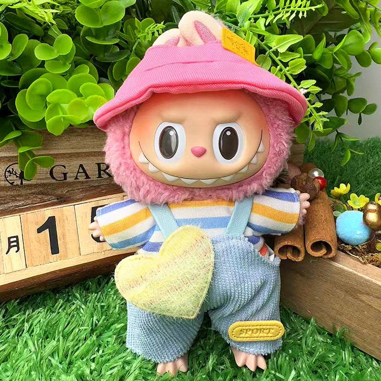 Suitable for labubu clothes labubu baby clothes 17cm plush vinyl can be worn for the first and second generations