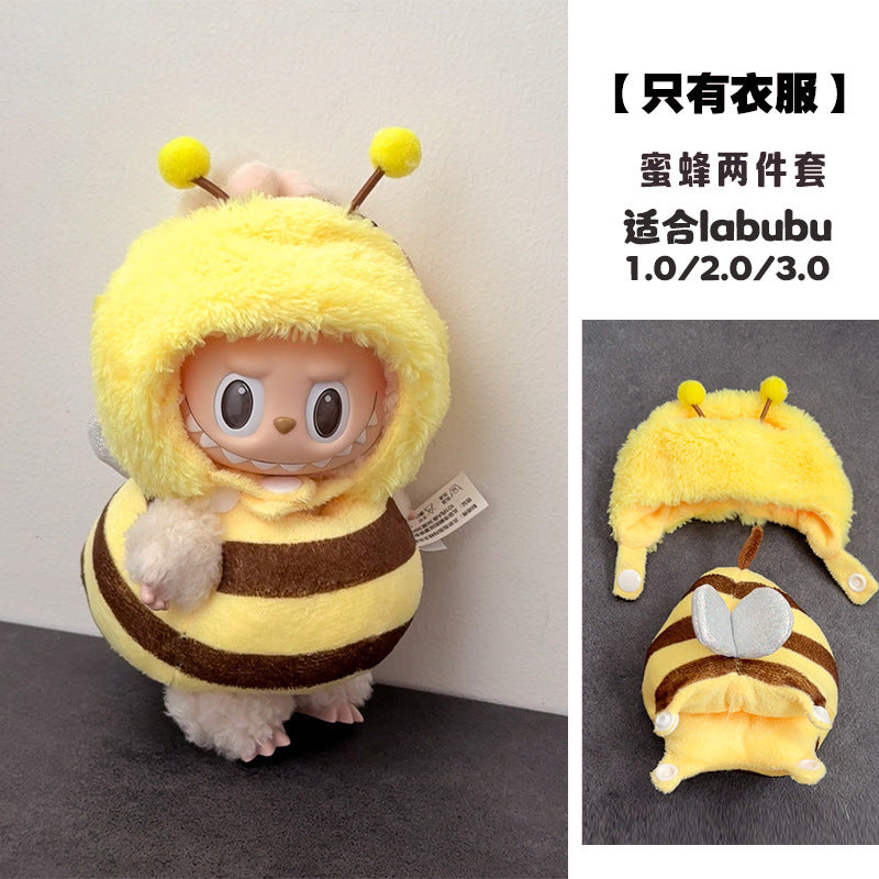 Only doll clothes, fried shrimp convenience store, labubu doll clothes, second-generation vinyl clothes, accessories, bento box, doll, turtle, and honey