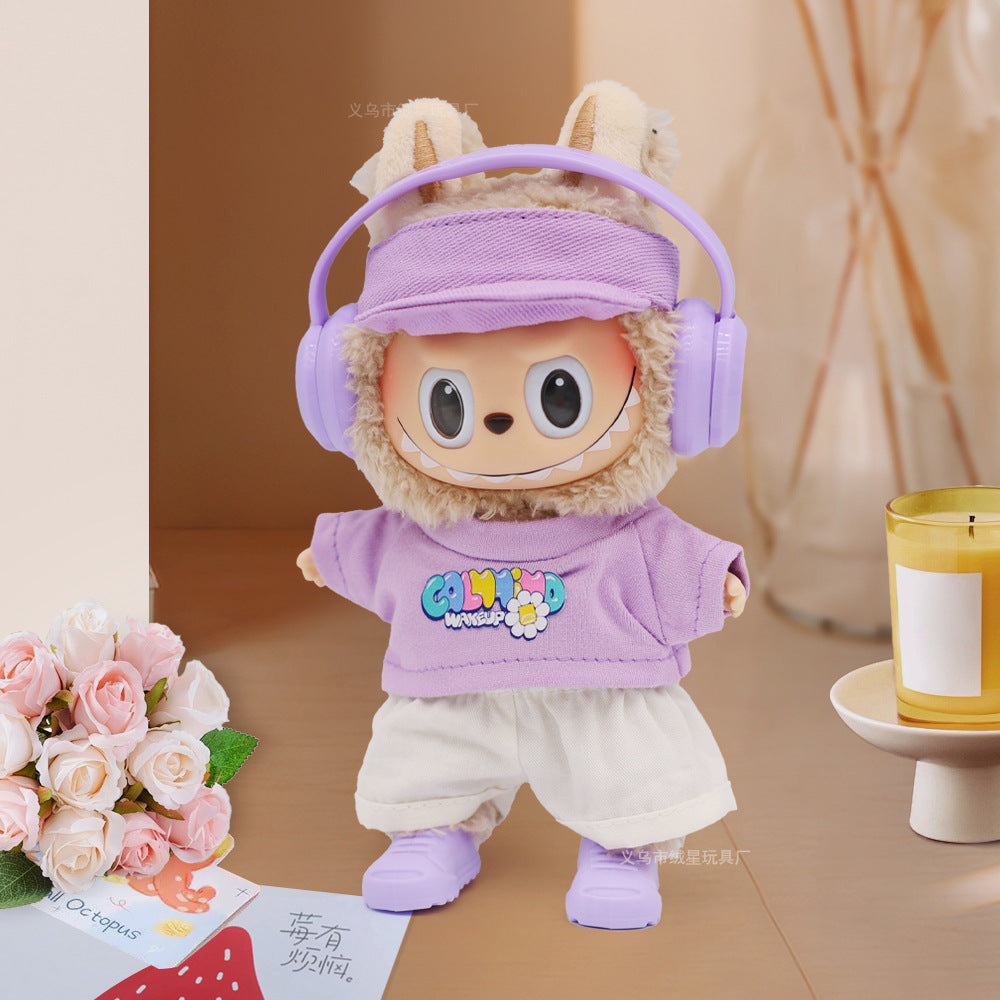 Labubu clothes cute vinyl doll one two three generations labubu baby clothes set sit party accessories