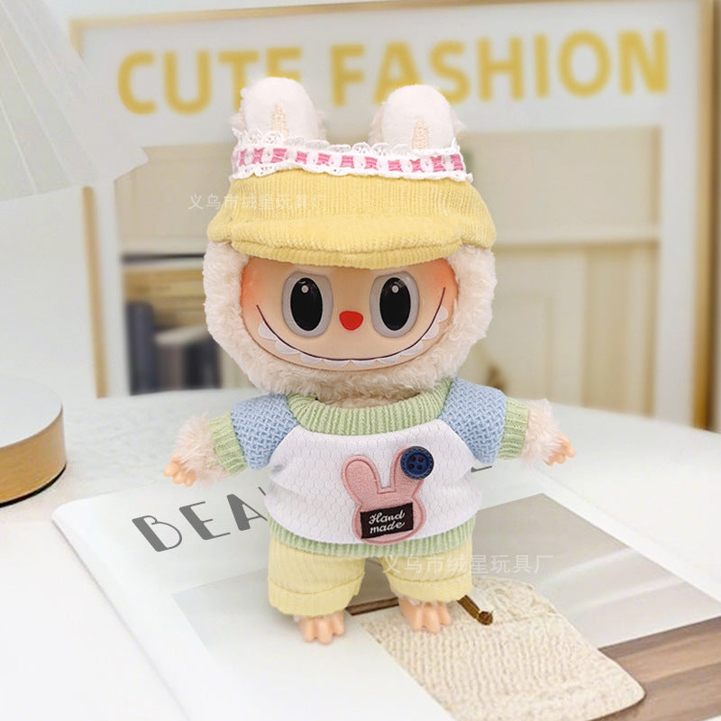 Labubu baby clothes collection creative 17cm doll wearing set labubu vinyl doll clothes accessories
