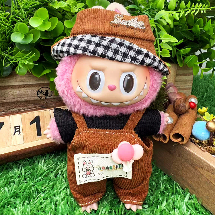 Suitable for labubu clothes labubu baby clothes 17cm plush vinyl can be worn for the first and second generations